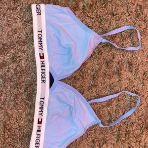 Tommy Hilifiger Triangle Bralette Light Blue